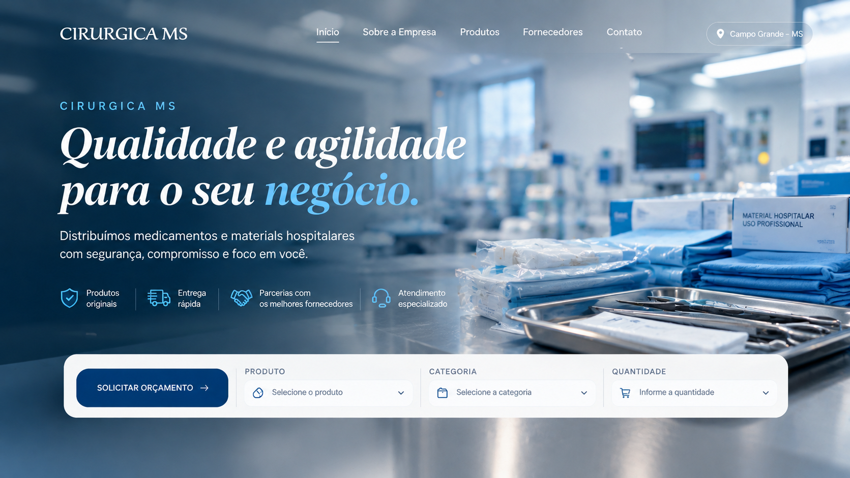 Site do Hotel São Pedro, criado pela Kairos